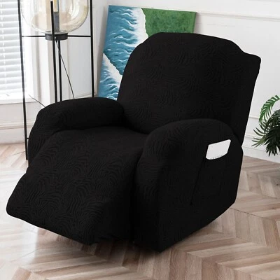 Recliner Chair Cover,Stretch Sofa Cover 1 Seater With Arm Rest, Couch Cover Soft - Image 1 of 4