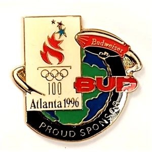 1996 Atlanta Olympics Budweiser Beer BUD Blimp Proud Sponsor Hut Pin Anstecknadel - Bild 1 von 1