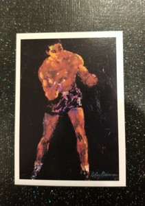 Joe Louis Kayo 1991 Leroy Neiman Sports Artist #001 Boxing Card Art Insert🥊(NM)