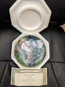Franklin Mint 'Out on a Limb' by Nancy Matthews Kitten/Cat Plate #F3627 - Picture 1 of 3