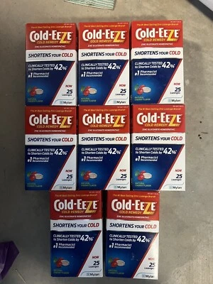 Paquete de 8x - 25 pastillas de zinc Cold-eeze cada caja - sabor cereza Foto 1 de 3