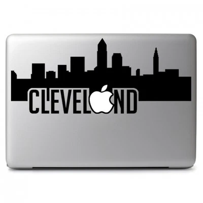 Cleveland with Apple for Apple Macbook Air Pro Laptop Vinyl Decal Sticker - Image 1 of 3