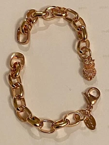 ❤️Origami Owl ~ Rose Gold Chain Bracelet w/ Owl 🦉for Medium Locket ~ Retired❤️ - Picture 1 of 4
