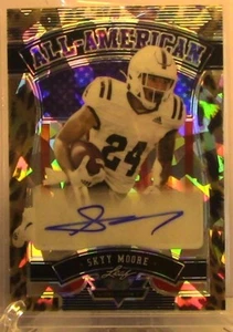 #1673 Skyy Moore 2022Leaf Valiant #AA-SM1 Silver Crkd Ice 1/5 Auto Rookie Chiefs - Picture 1 of 2