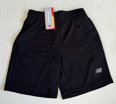 New Balance Youth Boys Mesh Athletic Shorts Black  Size 4 - 2 PAIR - NWT - Image 1 of 4