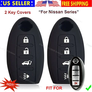 2x Silicone Case Protector Holder Fob Smart Remote Cover for Nissan Smart Key   - Picture 1 of 5