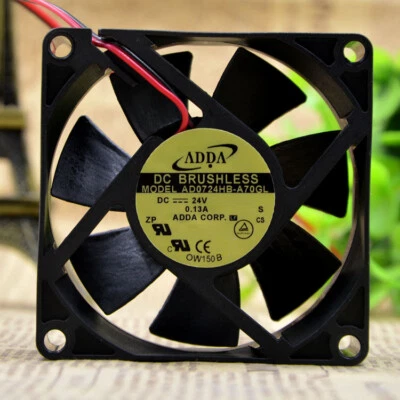 1pc ADDA AD0724HB-A70GL 7CM 7025 24V 0.13A Double Ball Inverter Cooling Fan - Image 1 of 4
