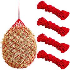 4 Pcs Slow Feed Hay Bag 40 Inch Hay Nets for Horses Hanging Hay Feeder for Goats