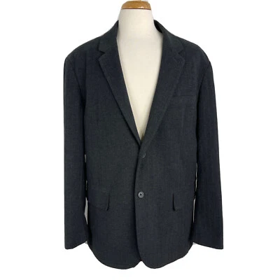 Gap Men's Gray Herringbone Blazer Sport Coat Size XL Cotton Blend - Image 1 of 4