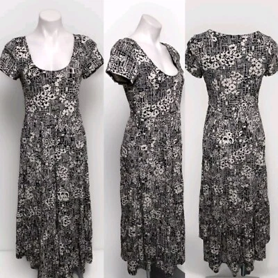 Maxi Vestido Maeve Anthropologie Catalina Negro Floral En Niveles Pequeño Nuevo con Etiquetas Precio de venta sugerido por el fabricante $138 Foto 1 de 4