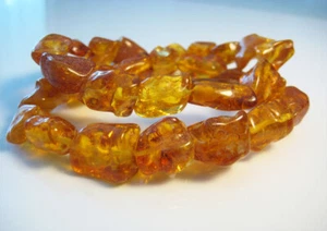 Genuine Massive Honey Amber Baltic Amber Bracelet 13-15 gr. !!! - Picture 1 of 3