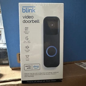 BLINK VIDEO DOORBELL NEW SEALED ALEXA - Picture 1 of 2
