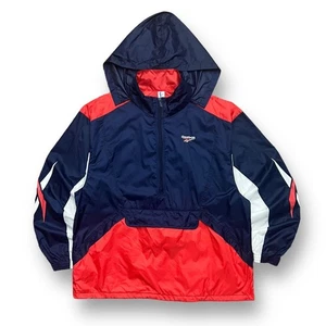 Reebok Swishy Anorak Windbreaker Jacket Blue Medium Athleisure Sportswear - Picture 1 of 8