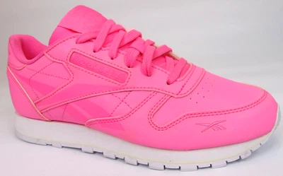 NEW Reebok CL LTHR Classic Women Casual Shoes Size 7.0 M, Pink Trainers Sneakers - Image 1 of 4