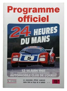 24 Heures Du Mans Program 13-14 June 1981 SC 80 Pages Mostly French Text Racing - Picture 1 of 6