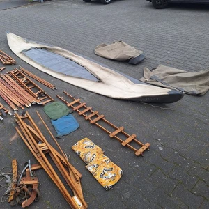 Älteres Faltboot Olympia DDR Zeit Dachbodenfund mit Zubehör - Bild 1 von 14