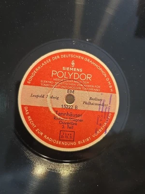 Richard Wagner Tannhäuser Ouvertüre Berlin 1938 Schellack Platte Rar  - Bild 1 von 4