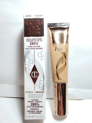 Charlotte Tilbury Beautiful Skin Foundation ~ 7 NEUTRAL ~ 1 fl oz ~ Authentic - Image 1 of 4