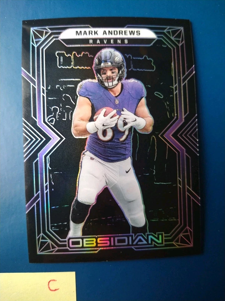 2022 Panini Obsidian Electric Etch Purple Mark Andrews #8 Ravens /100 - Image 1 of 2