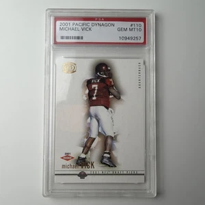 Tarjeta de novato Pacific Dynagon #110 2001 Michael Vick PSA 10 RC - Imagen 1 de 2