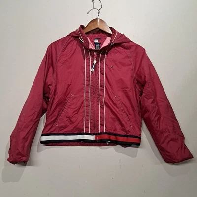 Jaqueta casaco Tommy Hilfiger meninas jovens XL náilon capuz embalável - Imagem 1 de 4