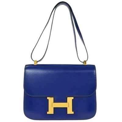 Bolso de hombro Hermes azul zafiro caja becerro Constance 23 ◯O 194349 Foto 1 de 4