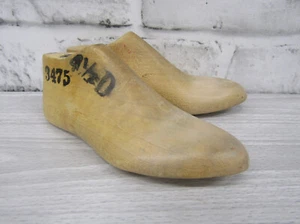 Vintage Kinder Holz Holz 1 Paar Größe 4,5 D spitz zulaufend Schuhleisten Formen Schuster - Bild 1 von 4