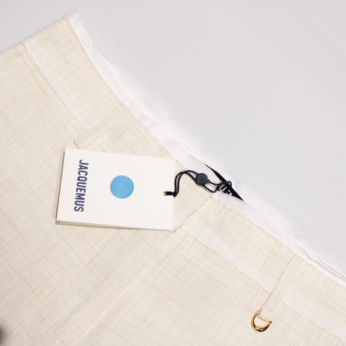 Pantalone Jacquemus nuovo con etichette taglia 40 US 8 Le Pantalone Ficelle in misto lino beige chiaro