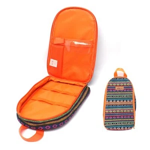 Travel Camping Cooking Utensils Organizer Bag Orange Portable Storage Pouch For - Picture 1 of 7