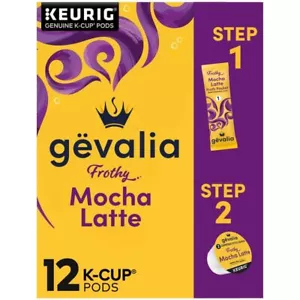 Gevalia Kaffe Mocha Latte Espresso Roast Coffee Single Serve Pods - 12ct - Picture 1 of 5