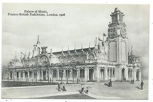 EXPOSICIÓN FRANCO BRITÁNICA, LONDRES, 1908 - PALACIO DE LA MÚSICA Postal - Imagen 1 de 1