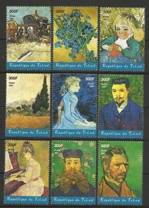 VINCENT VAN GOGH PAINTER STAMP SET MINT - Picture 1 of 1
