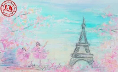 Fondo fotográfico París Francia Torre Eifel bailarina dibujo 5x7 ft Foto 1 de 2