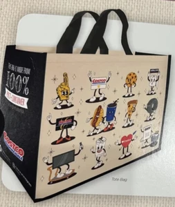 Canada Costco Wholesale CARTOON HIGHLIGHTS Reusable Shopping Tote Bag ** NEW ** - Picture 1 of 3