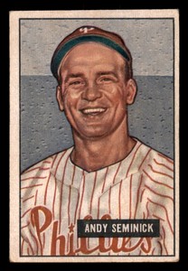 1951 Bowman Andy Seminick #51 G-VG Baseball Card