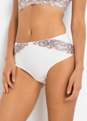 Damen Maxi Slips Mit Spitze Elfenbein Slip Gr. 38 Neu - Bild 1 von 2