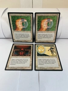 Lot of 4 MTG Magic the Gathering *Red Green & White Scarab* Plains 1995 Ice Age - Picture 1 of 6
