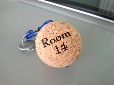 Personalised Floating Cork Keyrings Buoyant Float, Flat or Round Ball Water Boat - Image 1 of 4