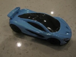 2014 Hot Wheels McLaren P1 Lt Blue Diecast Toy Race CAR - Picture 1 of 5
