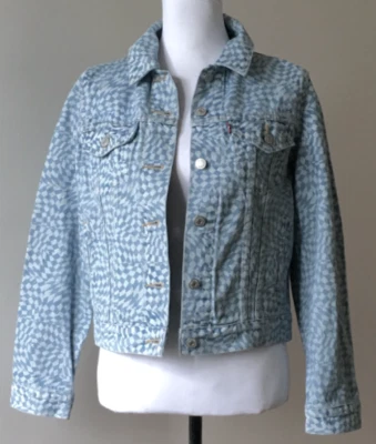 Chaqueta Levi's Original Trucker Mujer S Azul Jean Denim Harper Estampado Geométrico Foto 1 de 4