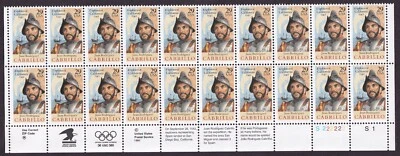 Scott #2704 Juan Rodriguez Cabrillo California Plate Block of 20 Stamps - MNH - Image 1 of 2