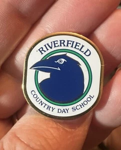 Vintage Riverfield Country Day School Enamel Lapel Pin - Picture 1 of 3