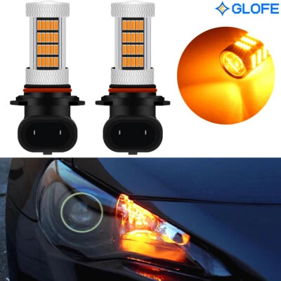 2Pcs Amber 9005 HB3 LED Bulbs for Scion FR-S 2013-2016 Daytime Running Light DRL - Image 1 of 4