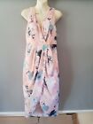 Black Angel Pastel Floral Print Size 10 Dress Party Cocktail Summer Stunner Nwt