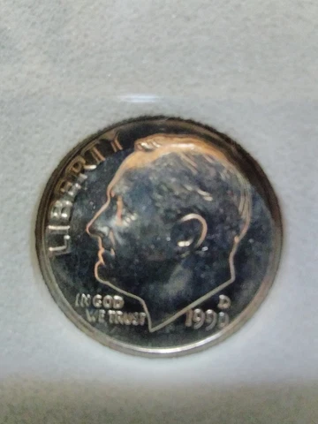 Decade 1990 Thur 1999 AU Denver Roosevelt Dimes Each One In Acrylic Holder Cover