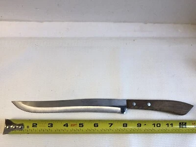 Cuchillo tallador Regent Sherwood Sheffield 7" mango de madera ranurado dentado Japón Foto 1 de 4