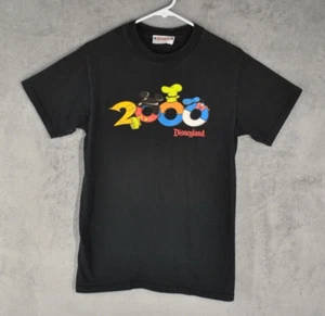 Disneyland 2000 T Shirt Small Nera Vintage Y2K Tee Pippo Paperino Pluto Topolino - Foto 1 di 15