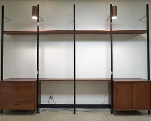 George Nelson for Herman Miller Mid Century Walnut Omni Wall Unit - 4 Bay - Picture 1 of 10