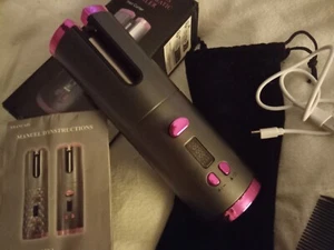 Curler, Lockenstab, neu, rosa/grau, kabellos, kompakte Form - Bild 1 von 3