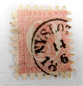 Finlandia #10 usato/buono, 40p, denti tranne 1 intatto, piccolo strappo B/L, lattina città 1866 - Foto 1 di 1